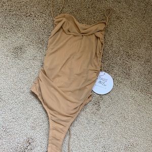 NWT Princess Polly Nude ruched body suit